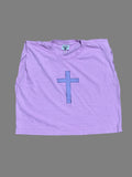 Purple Cross Crop Top